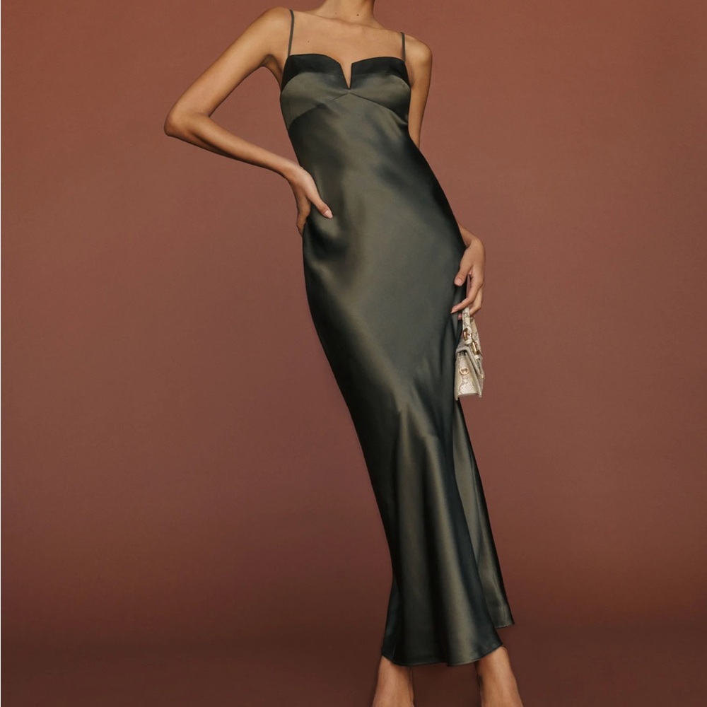 Reformation Brie Silk Dress